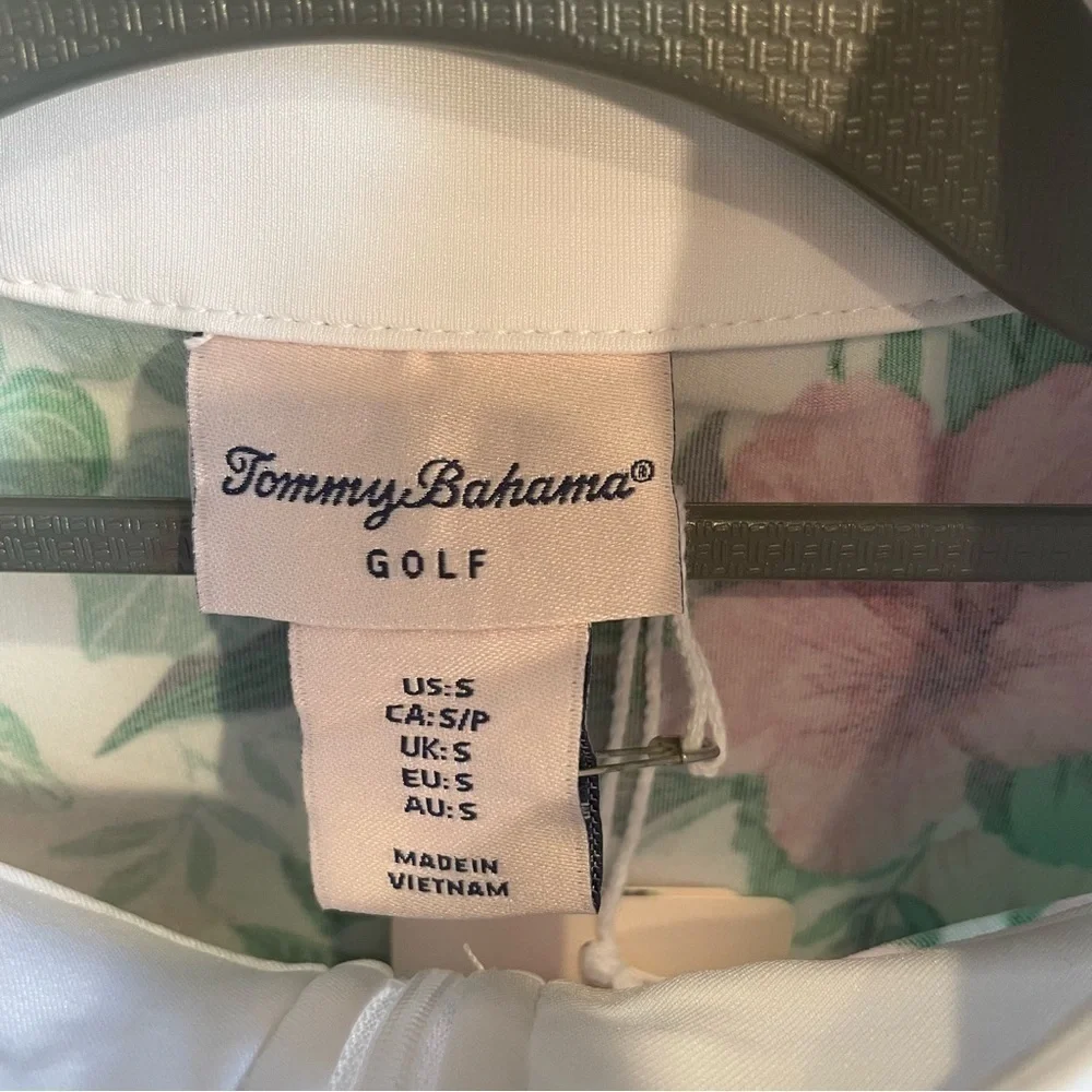 Tommy Bahamas Golf UPF 50 Sleeveless Golf Polo Collar Shirt